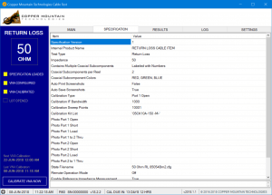 manufacturing test management plug-in vna - Specifications