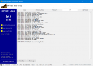 manufacturing test management plug-in vna - Log of Testing