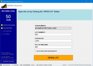 manufacturing test management plug-in vna - Test Setup